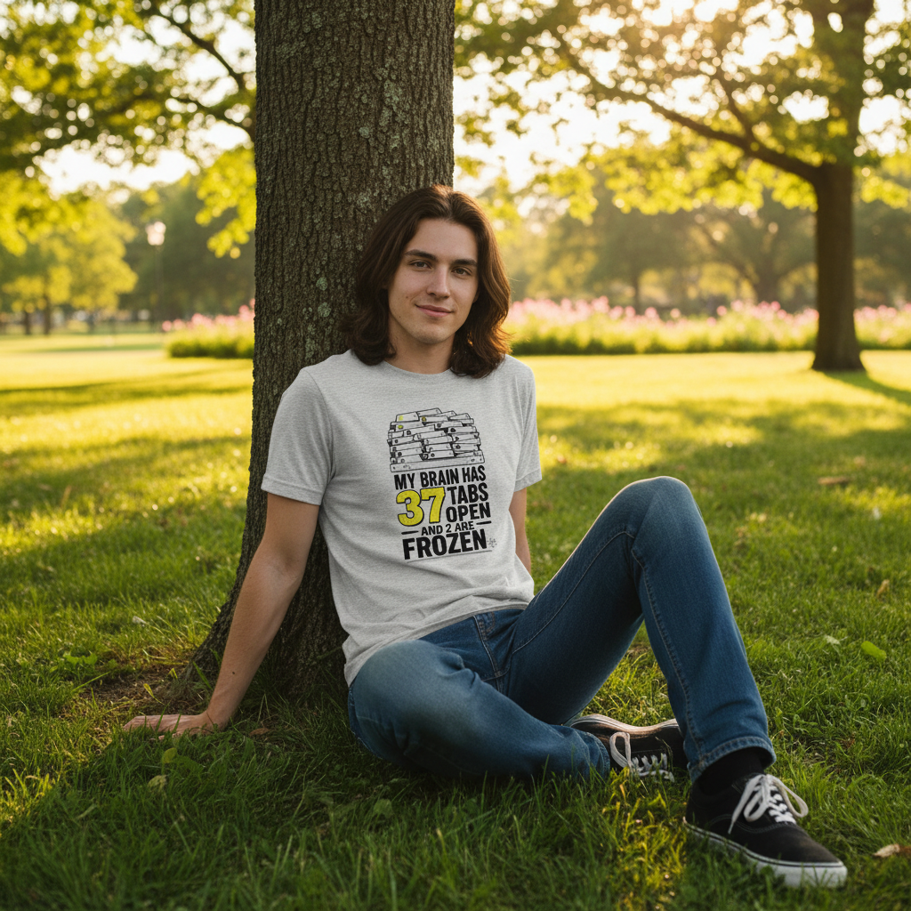 My Brain Has 37 Tabs Open Funny T-Shirt